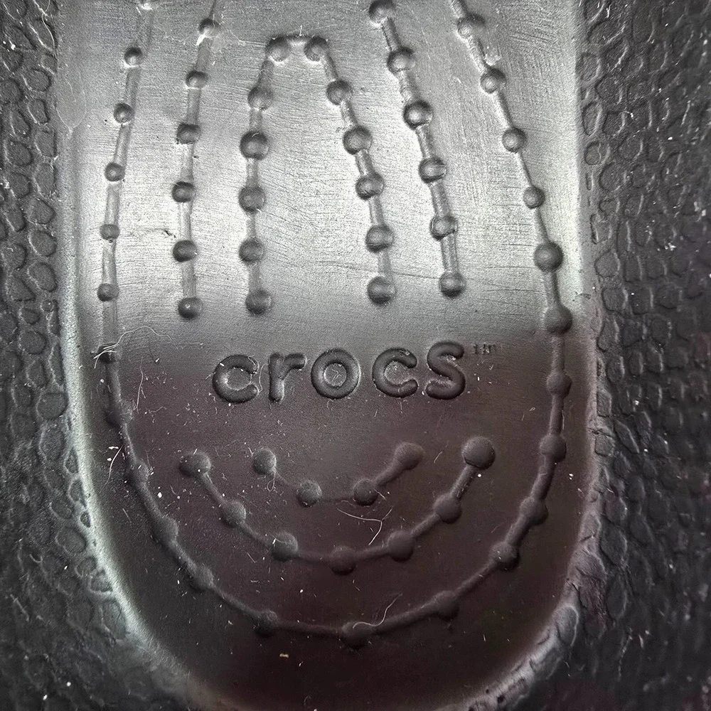 y2k Crocs Womens 11 Black Clogs Lock Slip Resistant‎ Work Food Service Kitchen